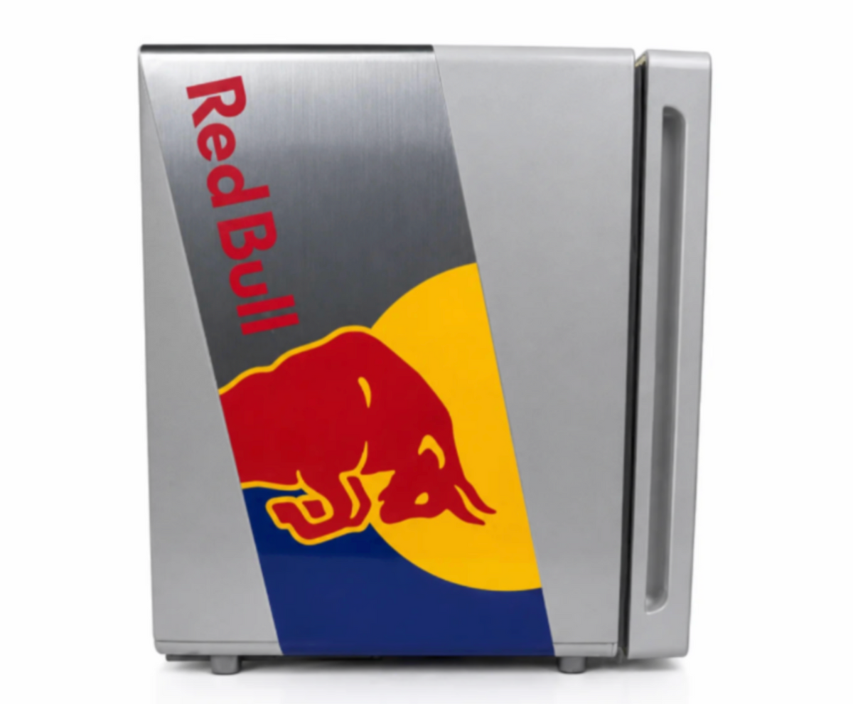Red BuII Fridge | 24 Cans FREE